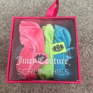 New in Box- Juicy Couture set of 3 velour scrunchies